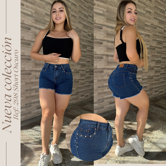 JEANS SHORT RF:298 OSCURO
