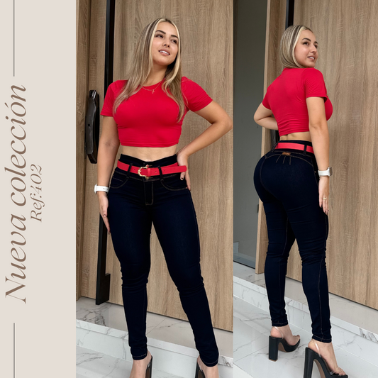 JEANS AZUL OSCURO SIN BOLSILLO RF: 402