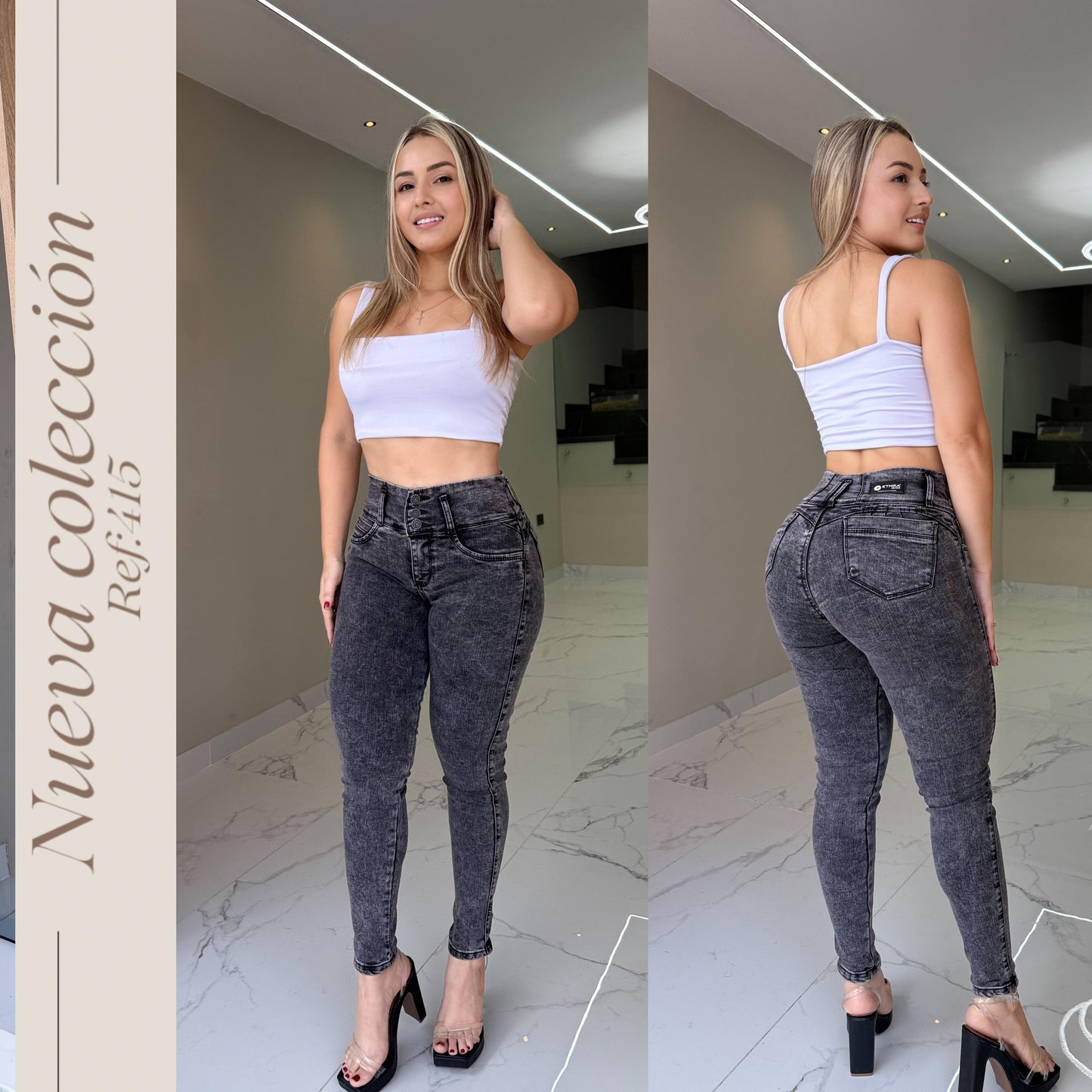 JEANS GRIS FROSTER CON BOLSILLO 3 BOTONES RF:415