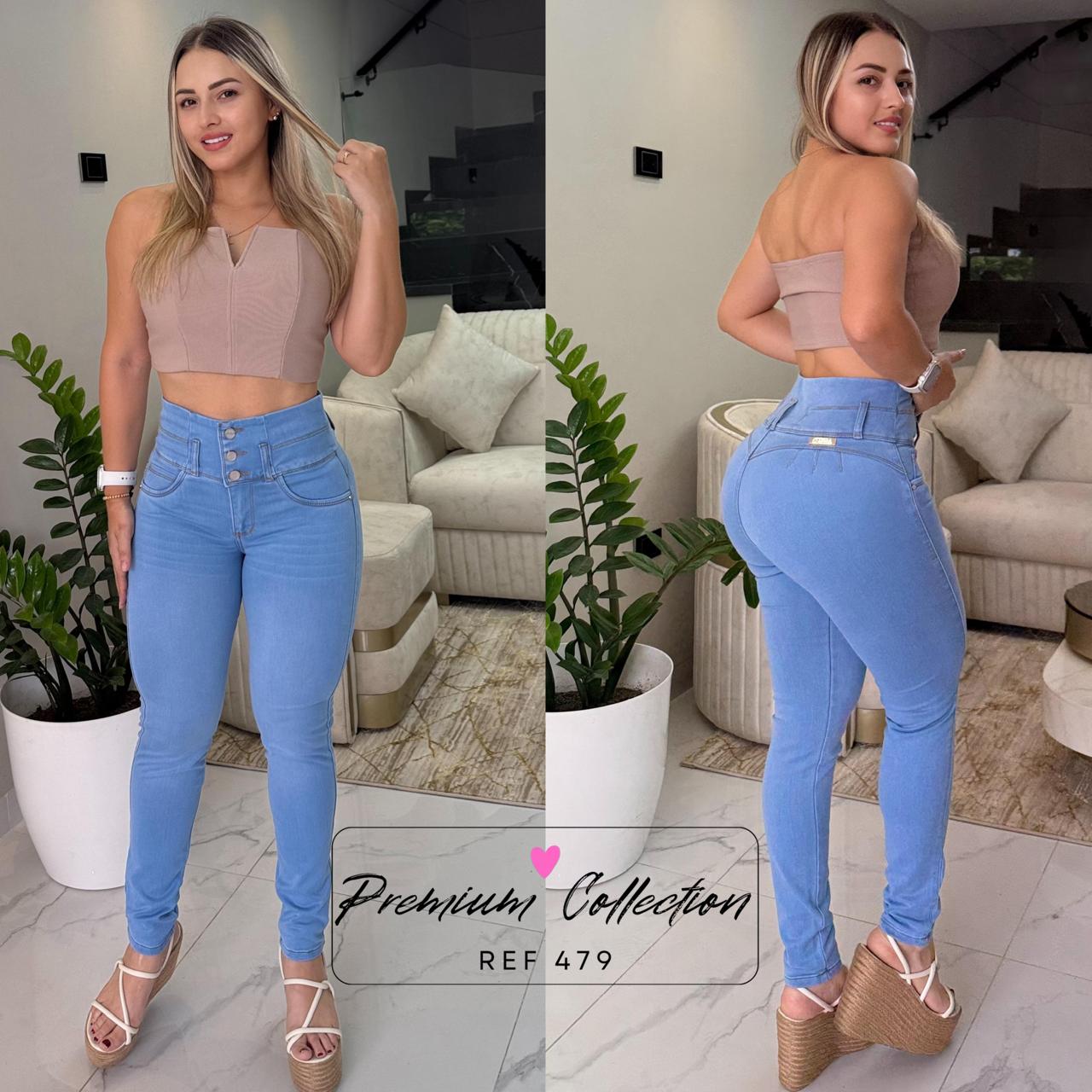 JEANS 3 BOTONES LEVANTA COLA REF:479