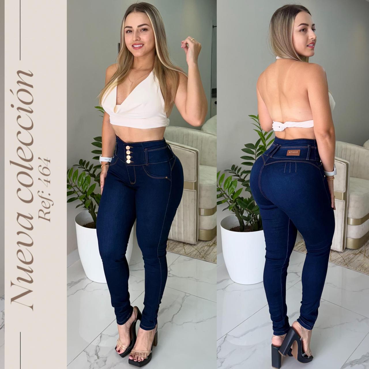 JEANS 3 BOTONES LEVANTA COLA REF:464