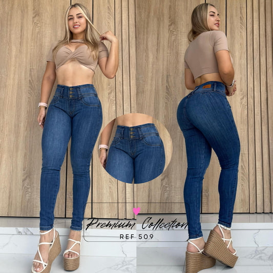 JEANS 3 BOTONES LEVANTA COLAREF:509