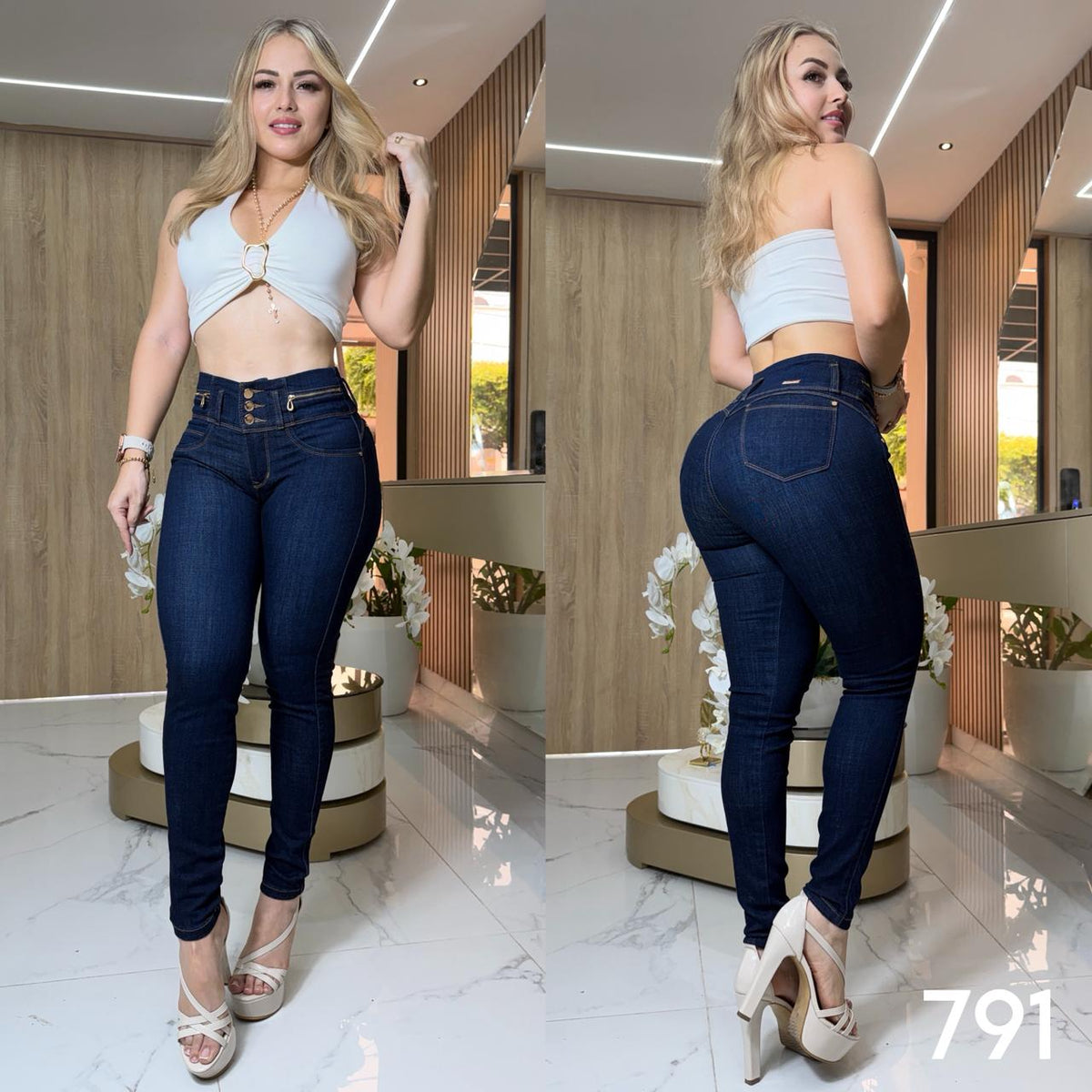 JEANS SKINNY 3 BOTONES REF: 791
