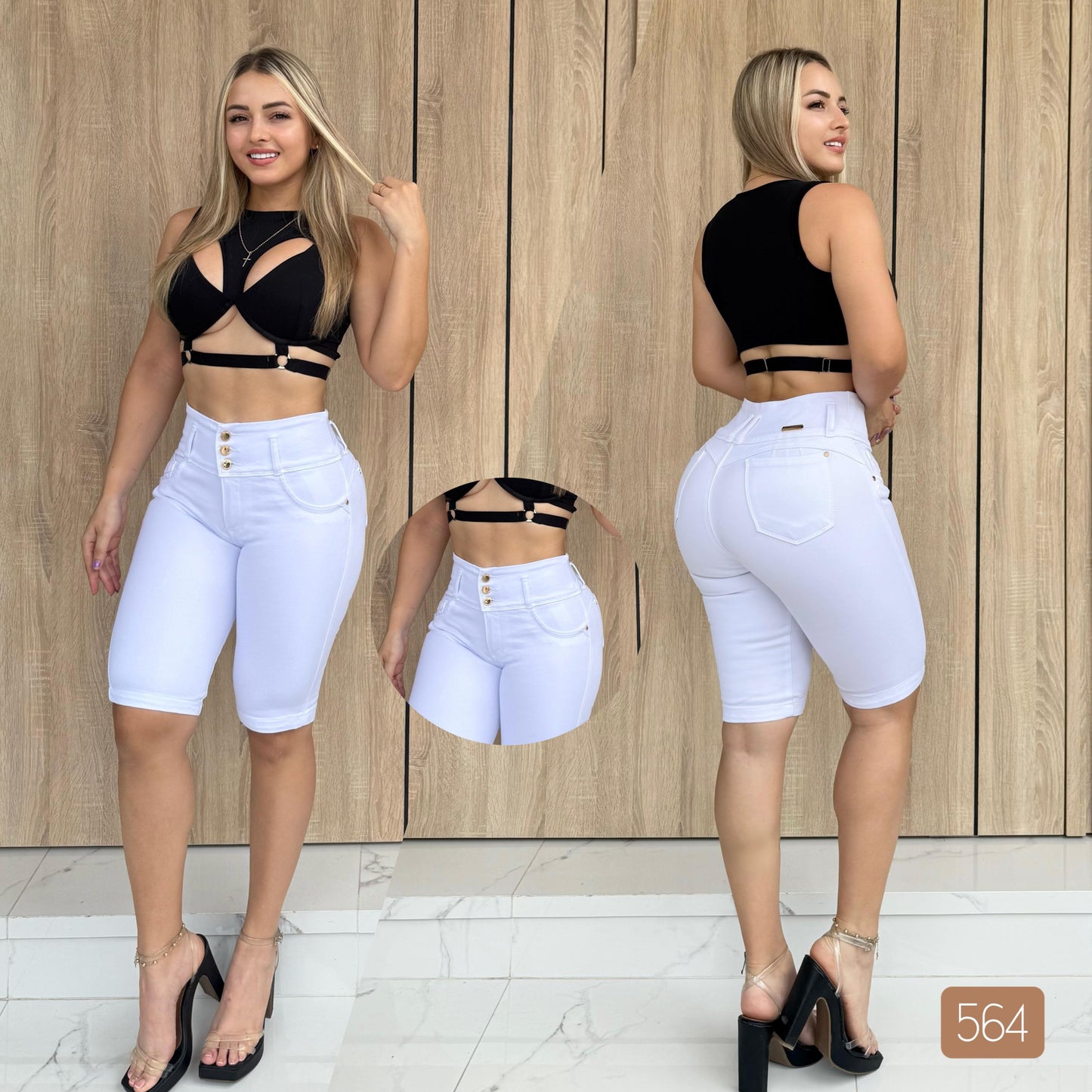 JEANS TORERO DE 3 BOTONES BLANCO REF: 564
