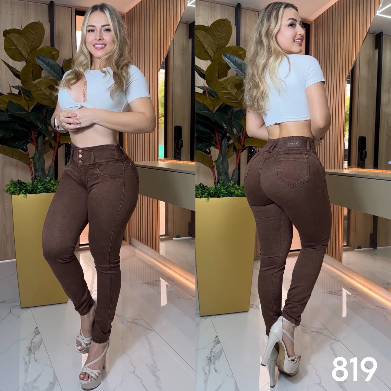 JEANS SKINNY 3 BOTONES REF: 819