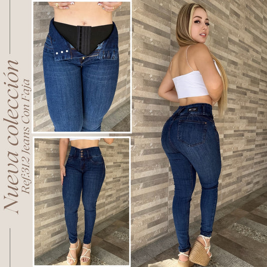 JEANS 3 BOTONES  CON FAJA REF:312