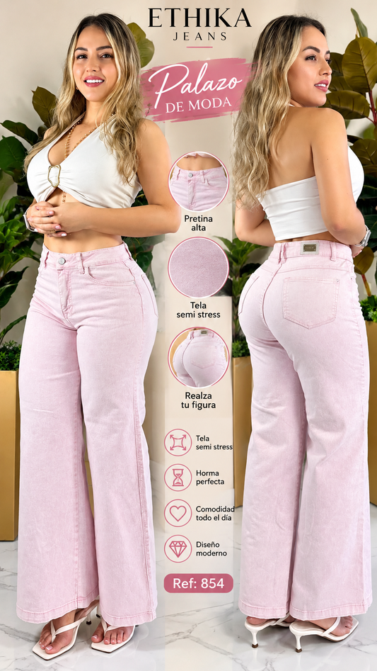JEANS PALAZZO ROSADO FROSTER REF: 854