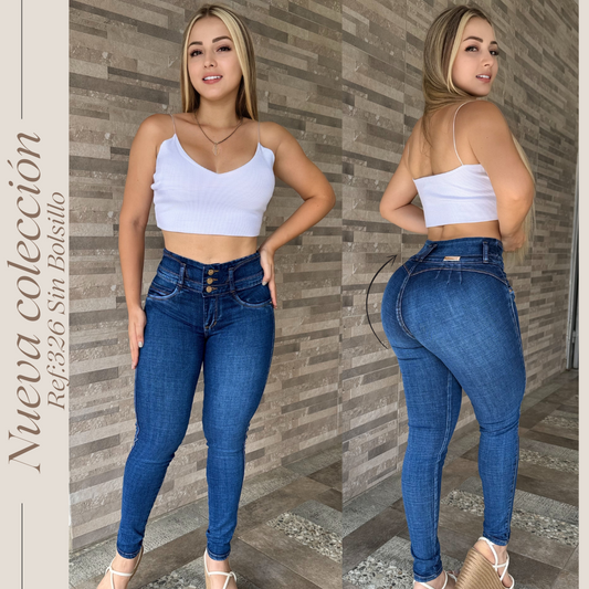JEANS 3 BOTONES SIN BOLSILLO REF:326