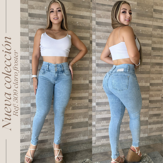 JEANS 3 BOTONES TIRO ALTO RF: 309