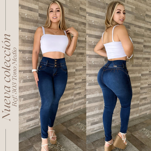 JEANS TONO MEDIO DE 3 BOTONES RF:303