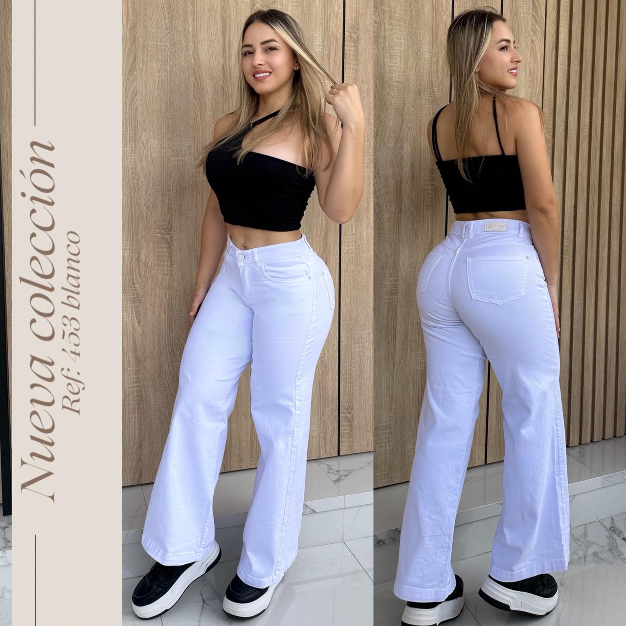 JEANS PALAZZO REF: 453 BLANCO