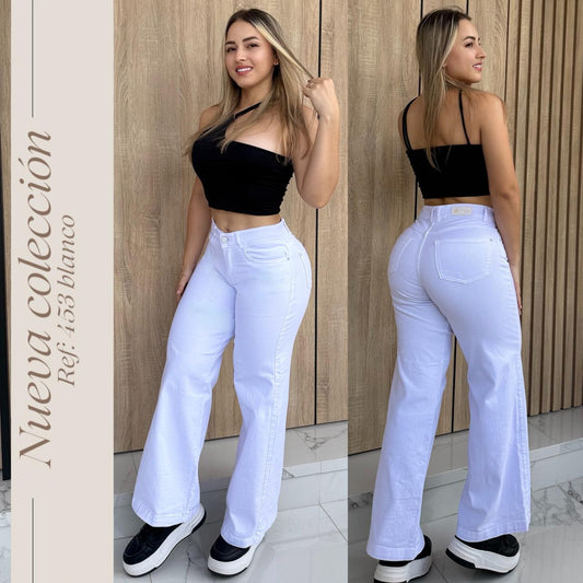 JEANS PALAZZO REF: 453 BLANCO