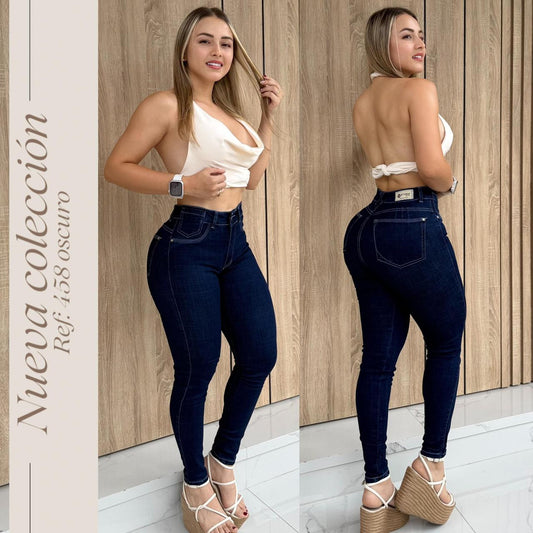 JEANS SKINNY CLASICO  REF: 458 OSCURO