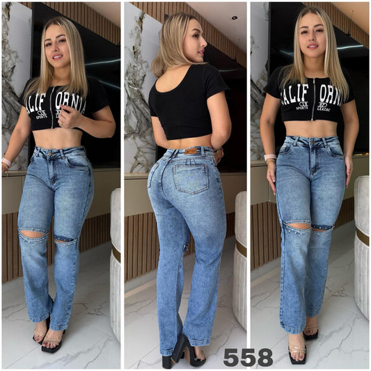 JEANS BOTA RECTA REF: 558