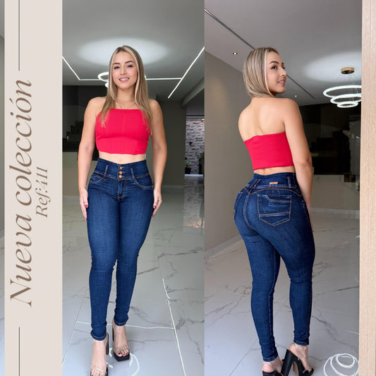 JEANS 3 BOTONES LEVANTA COLA  REF:411