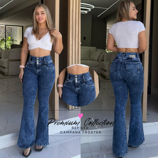 JEANS BOTA CAMPANA 3 BOTONES FROSTER RF:492