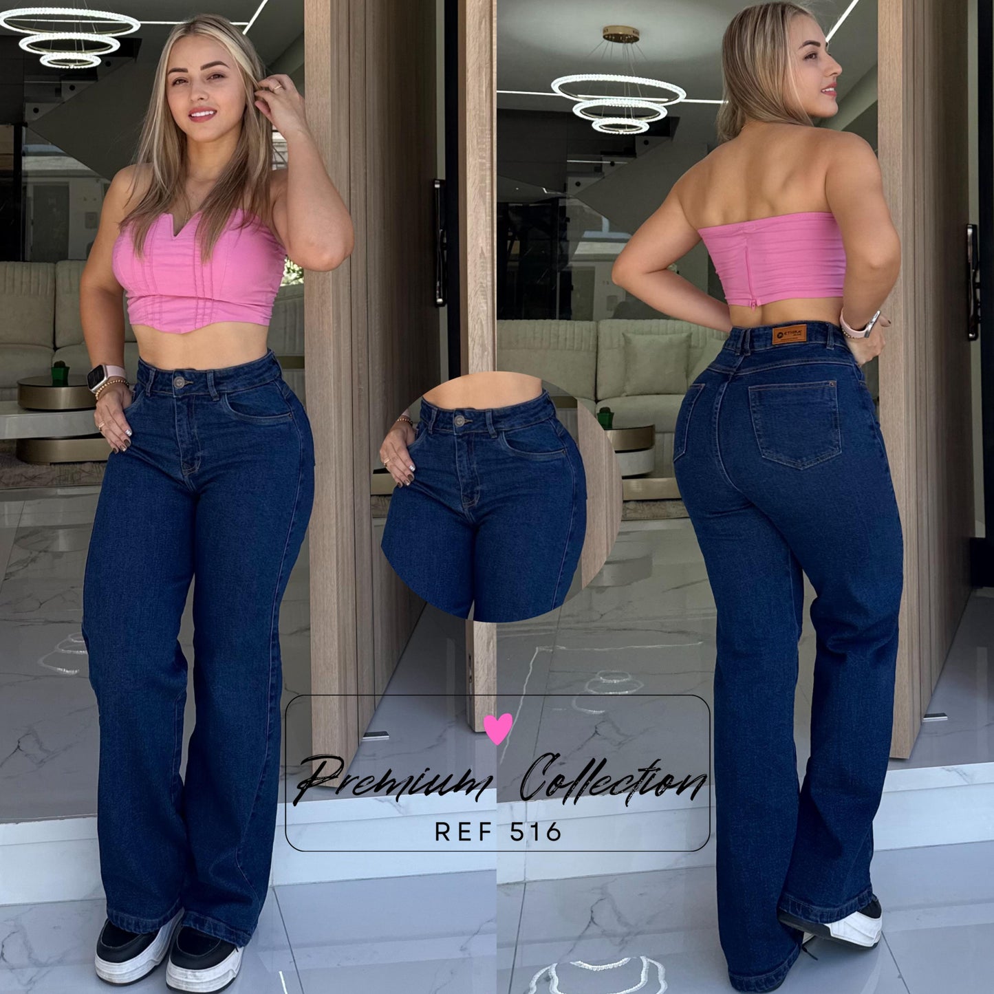 JEANS DAMA BOTA RECTA OSCURO RF:516