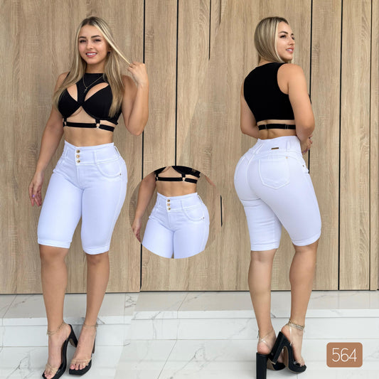 JEANS TORERO DE 3 BOTONES BLANCO REF: 564