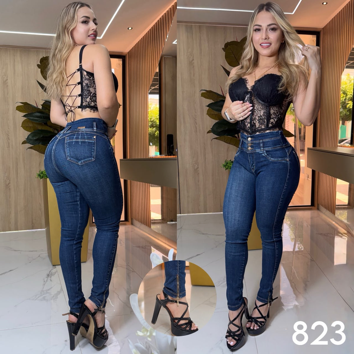 JEANS SKINNY 3 BOTONES REF: 823